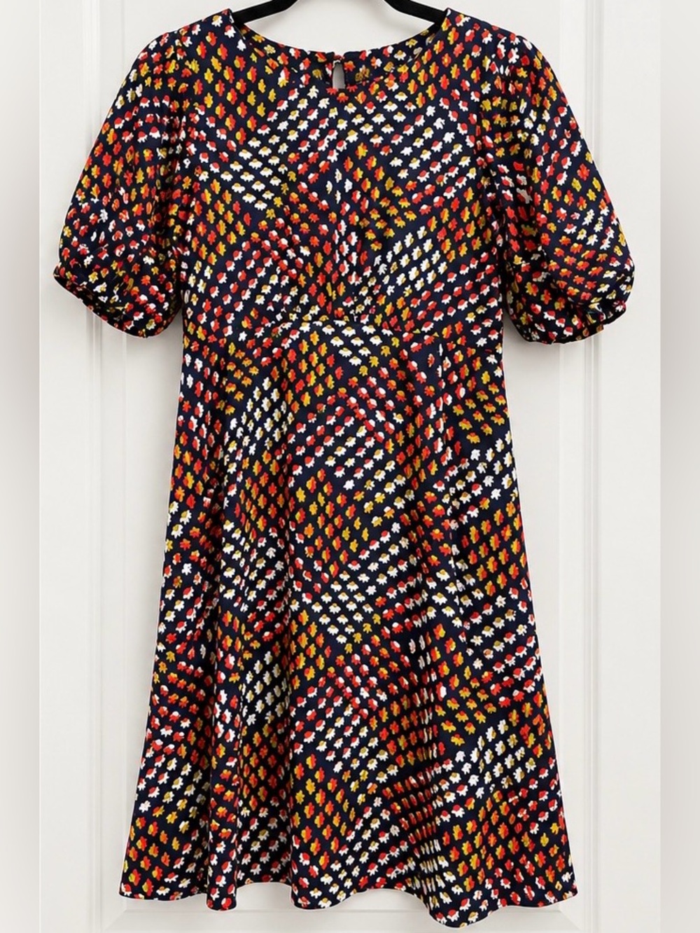 Anthropologie Women's Geometric Mini Dress in Black & Multicolor NWT